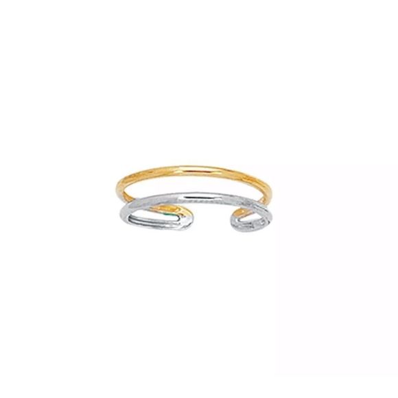 Jewelry - REAL 14K Gold Toe Ring Adjustable Double Ring NEW